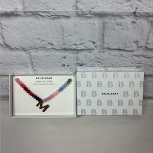 NWT BAUBLEBAR Inital Semi-Precious Necklace (M)
